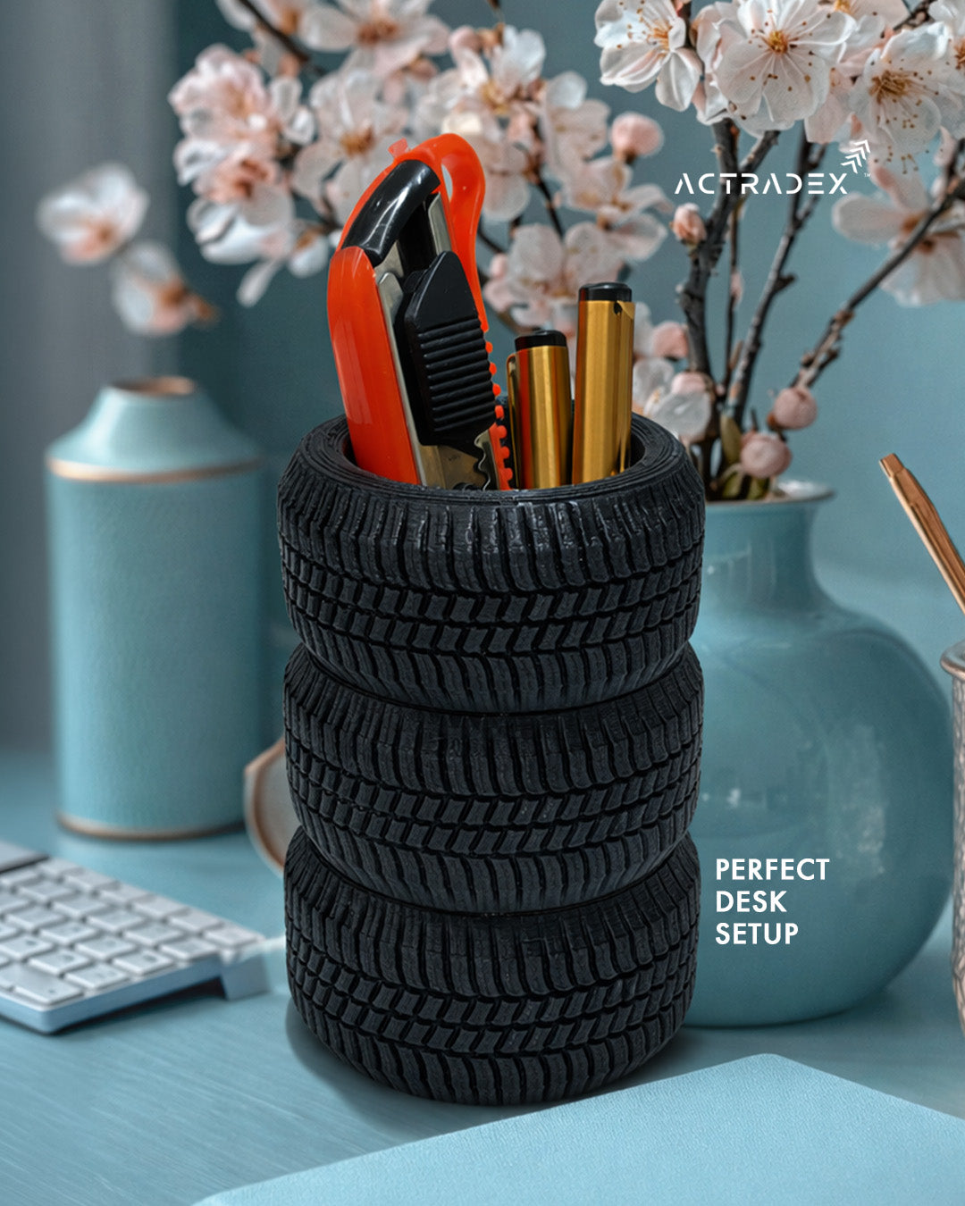 Mini Tyre Desk Organizer