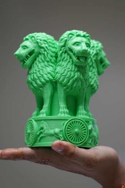 Ashoka Lion Capital Statue - 6 Inch Indian National Emblem