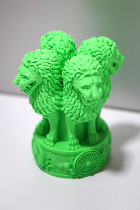 Ashoka Lion Capital Statue - 6 Inch Indian National Emblem